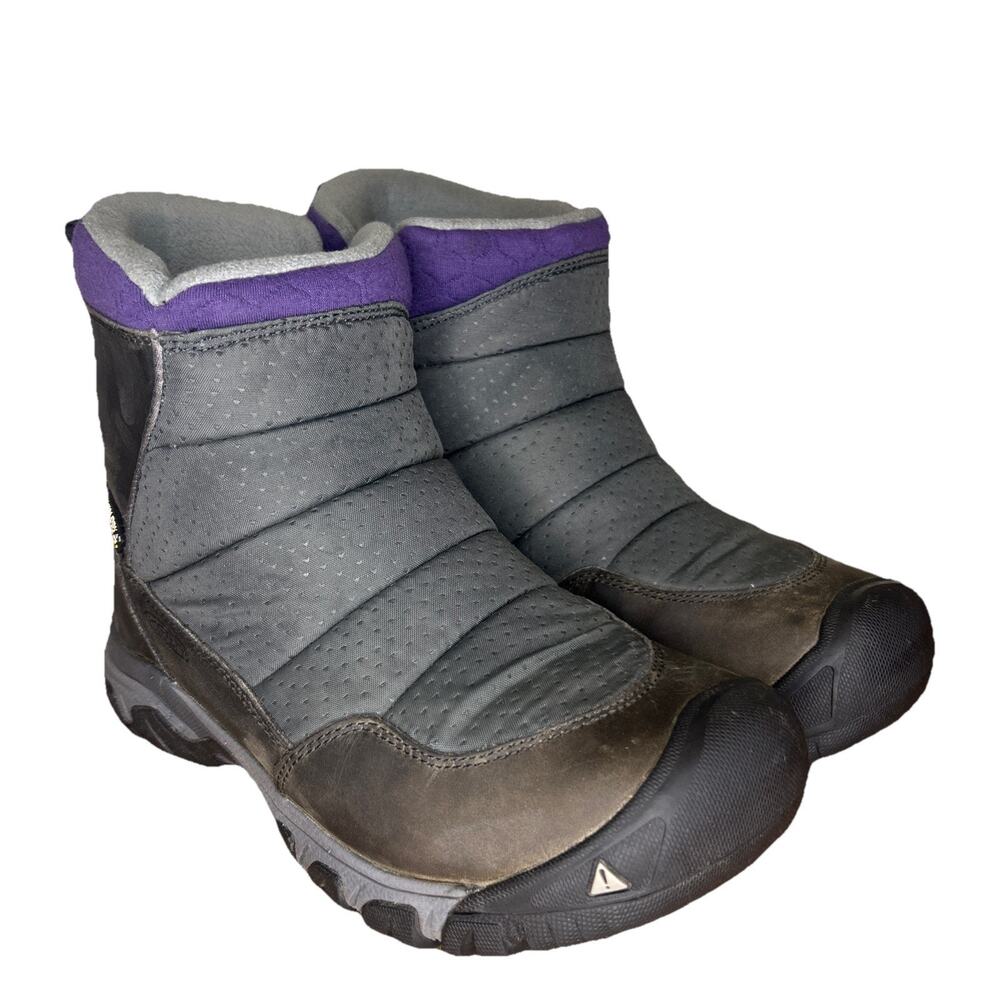 Keen Women’s 7.5 Boots Hoodoo III Low Zip Grey Purple Waterproof Insulated